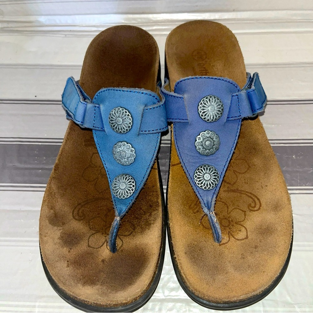 Orthaheel Sandals Women's Slip On Comfort US Size 8 Eu 39 Blue